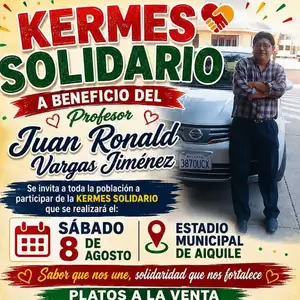 kermes solidario para el profesor juan ronald