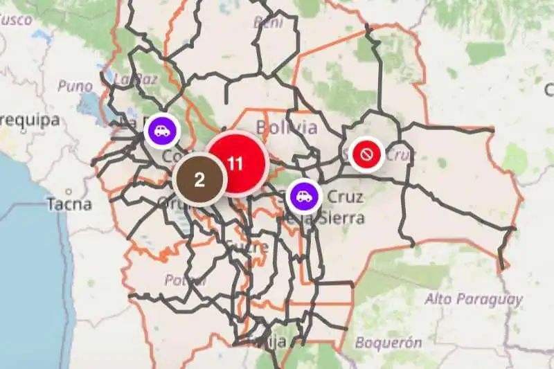 Portada: persisten 11 bloqueos en cochabamba pese al estado de excepción tras más de 50 días de conflicto