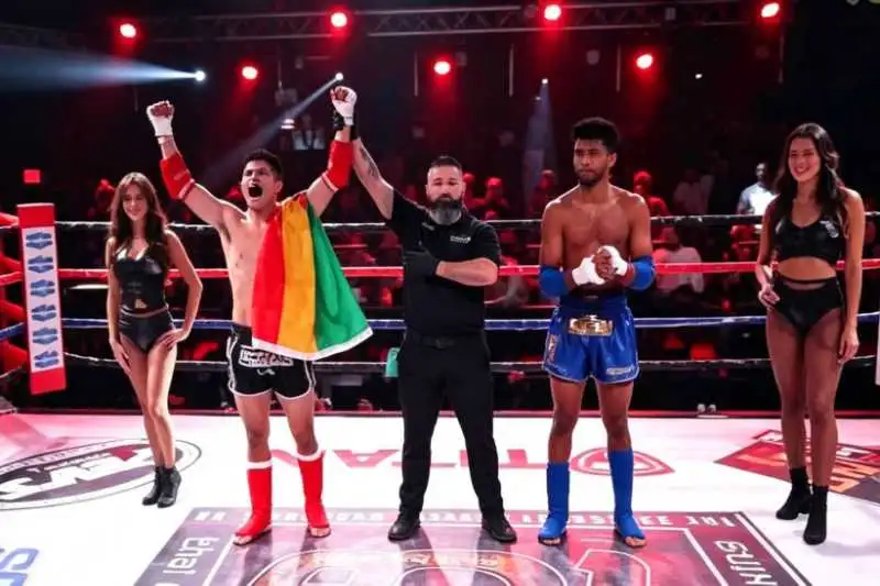 Portada: cristian jillapa hace sonar el himno de bolivia en estados unidos: el peleador boliviano conquista una nueva victoria internacional en muaythai