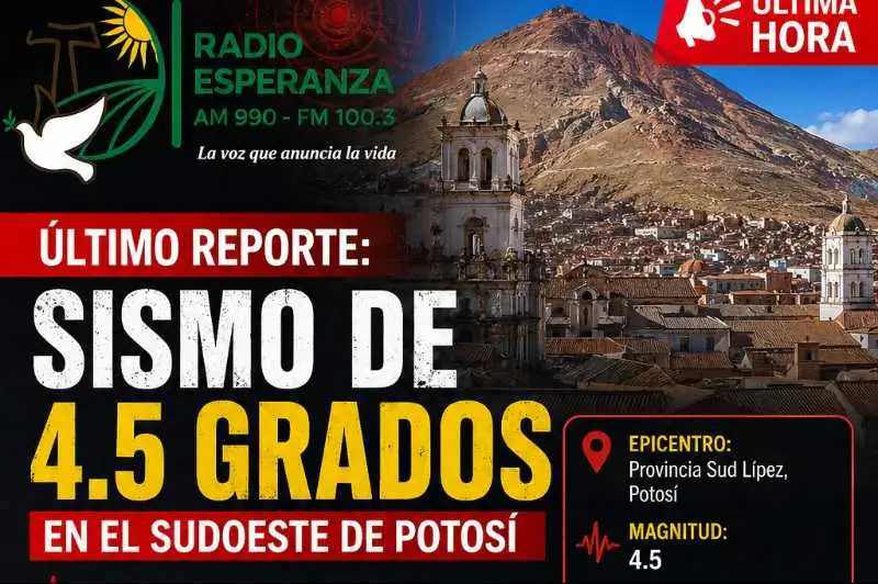 Portada: se registra sismo de magnitud 4.5 en la provincia sud lípez, potosí ¿podría ocurrir un sismo en el conosur de cochabamba? lo que debemos saber y cómo prepararnos