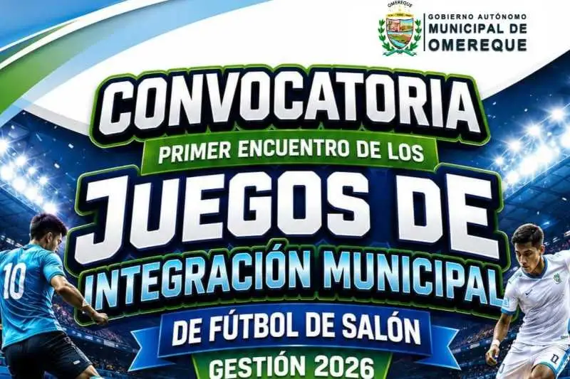 Portada: omereque prepara el primer encuentro de los juegos de integración municipal de fútbol de salón