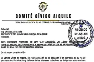 aiquile abre debate sobre proyecto de ley de libre transitabilidad